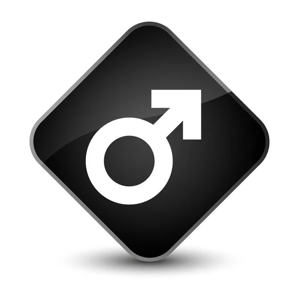 Signo masculino icono elegante botón de diamante negro — Foto de Stock