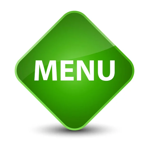 Menu elegant green diamond button — Stock Photo, Image