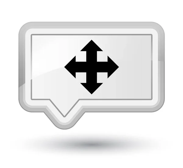 Mover ícone prime botão banner branco — Fotografia de Stock