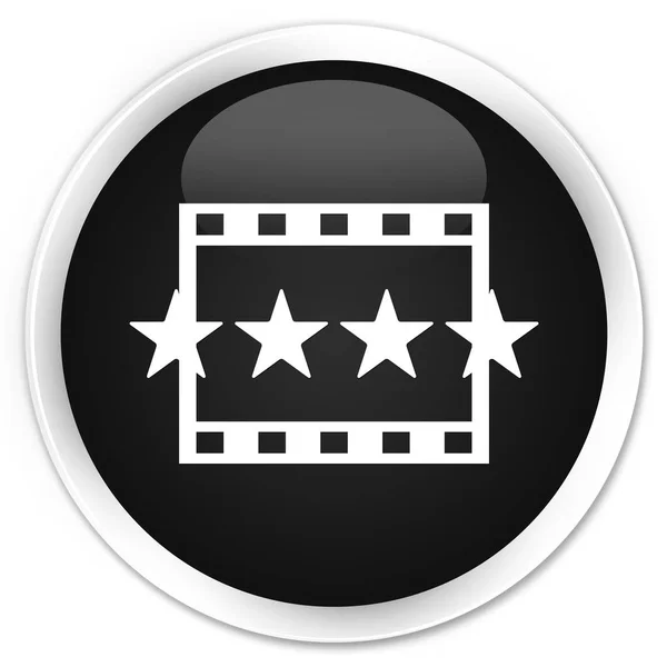 Movie reviews icon premium black round button