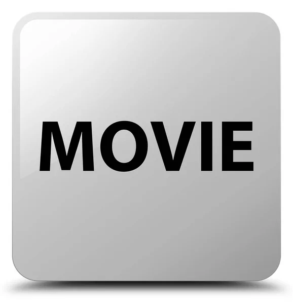 Movie white square button — Stock Photo, Image