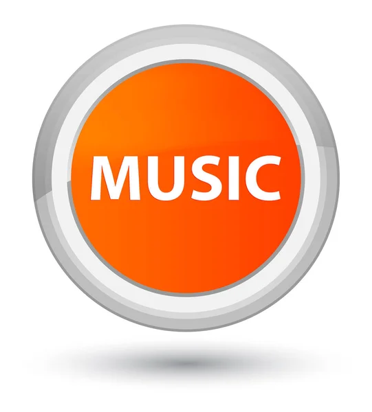 Musica arancio tasto rotondo — Foto Stock