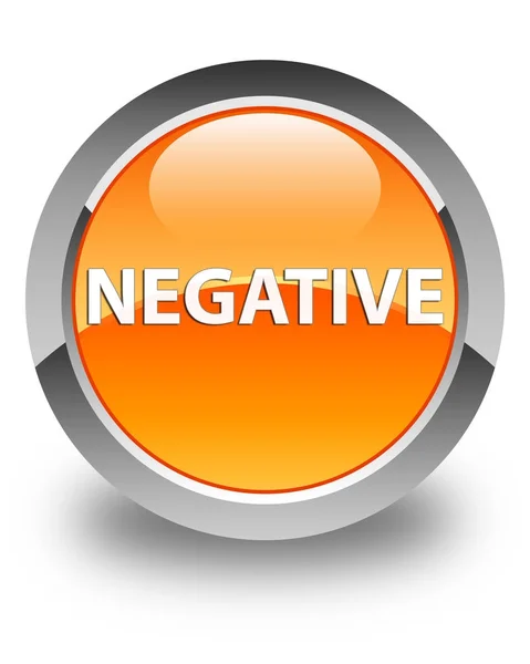 Negative glossy orange round button — Stock Photo, Image