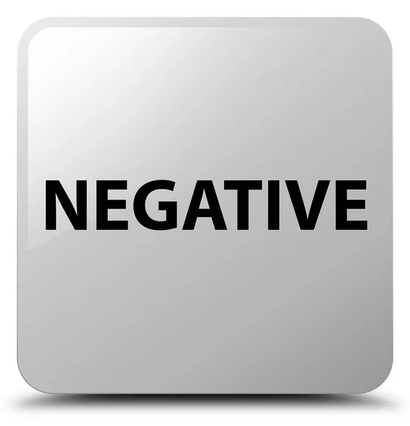 Botón cuadrado blanco negativo — Foto de Stock