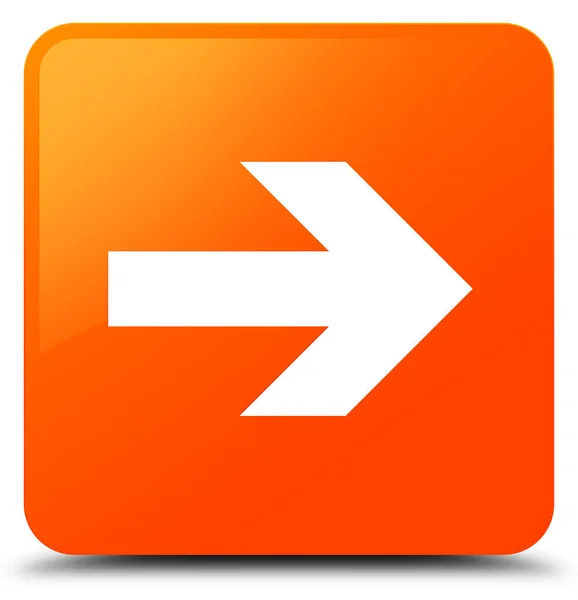 Successivo freccia icona arancione pulsante quadrato — Foto Stock