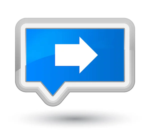 Próximo ícone de seta ciano principal botão banner azul — Fotografia de Stock