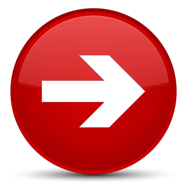 Siguiente icono de flecha especial botón redondo rojo —  Fotos de Stock