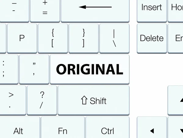 Original white keyboard button — Stock Photo, Image