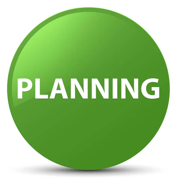 Planung weicher grüner runder Knopf — Stockfoto