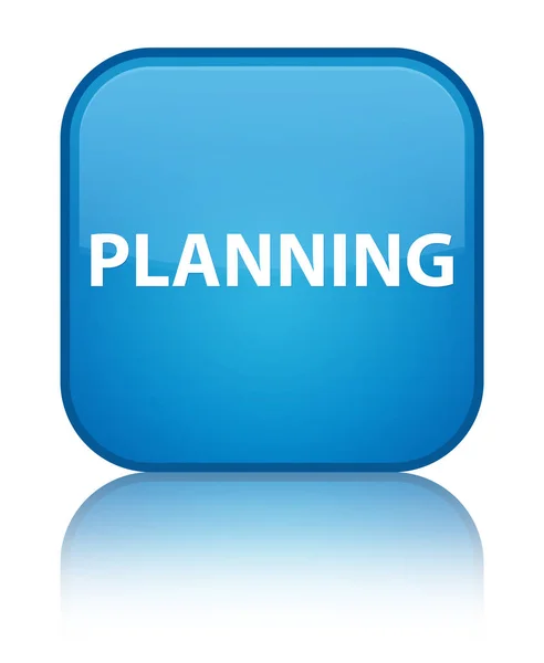 Planificación especial cyan azul botón cuadrado — Foto de Stock