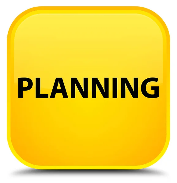 Planung spezieller gelber quadratischer Knopf — Stockfoto