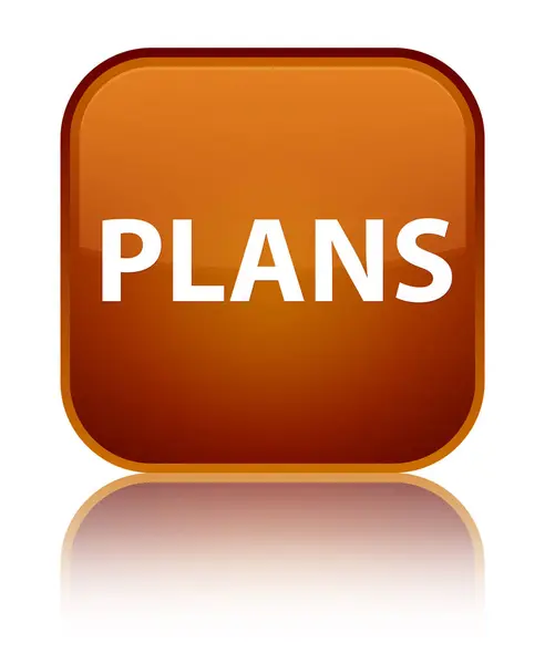 Planos botão quadrado marrom especial — Fotografia de Stock