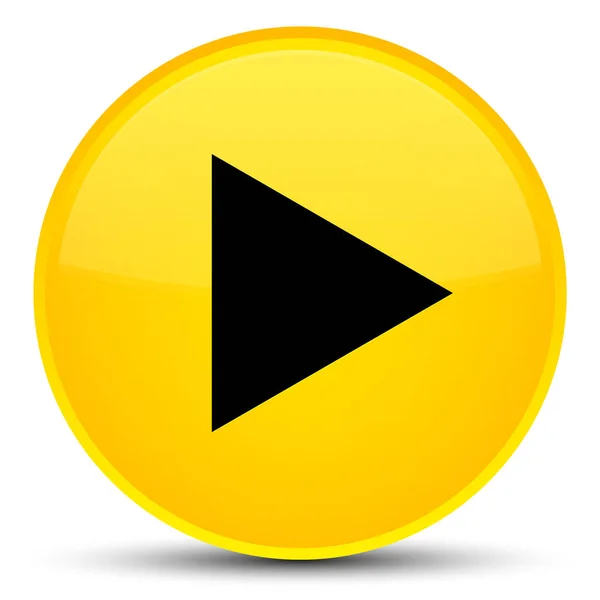 Play icon special yellow round button — Stock Photo, Image