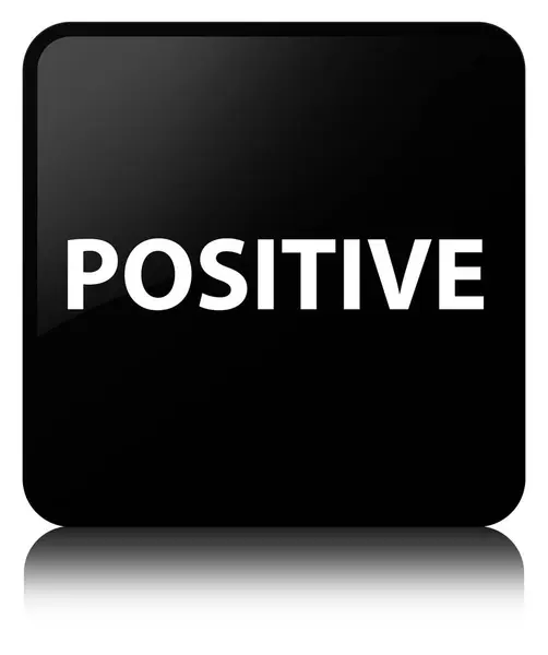 Positive black square button — Stock Photo, Image