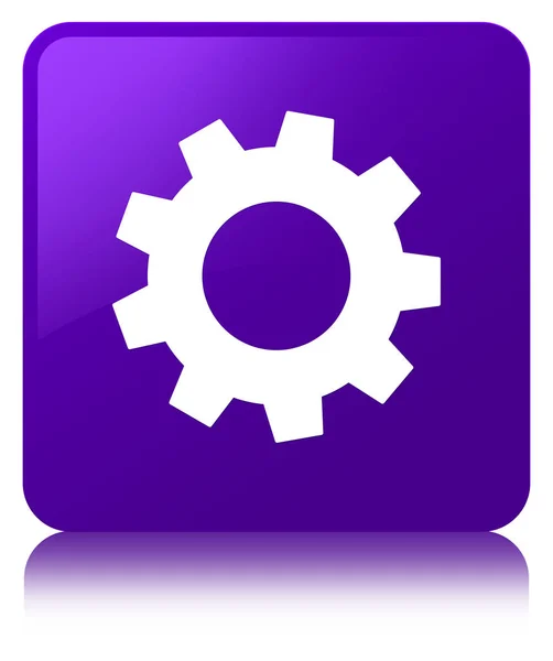 Icône de processus bouton carré violet — Photo