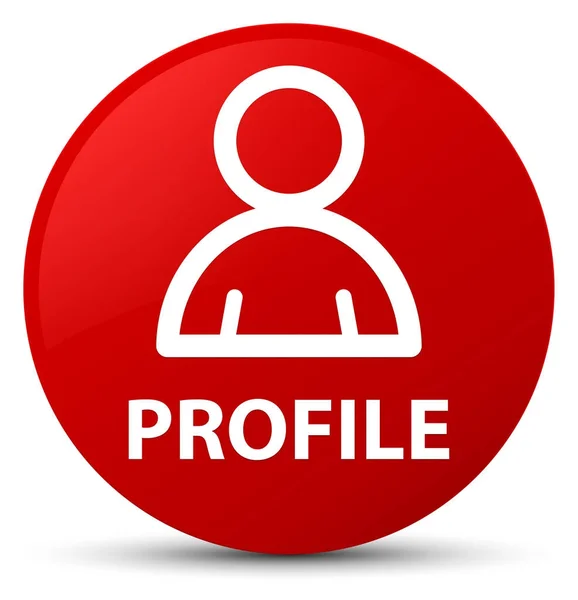 Przycisk okrągły profil (ikona składnika) czerwony — Zdjęcie stockowe