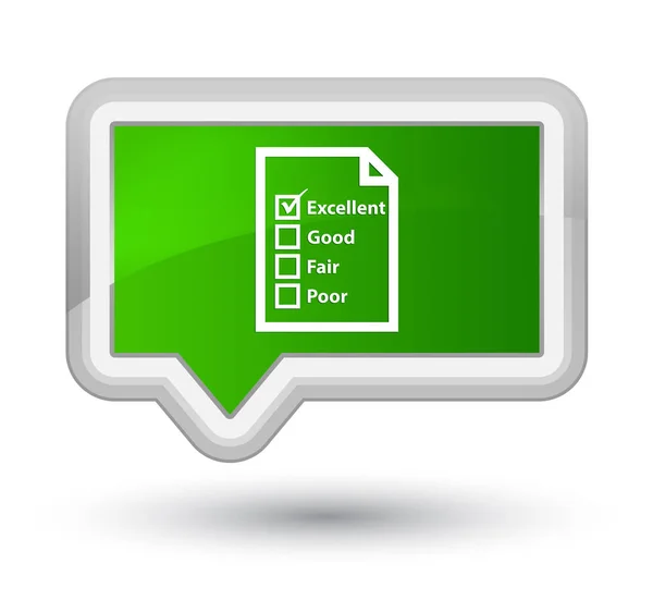 Questionnaire icon prime green banner button