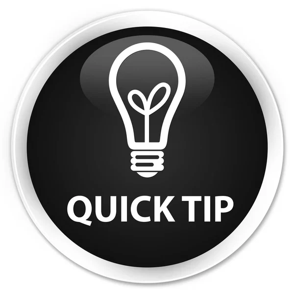 Quick tip (bulb icon) premium black round button