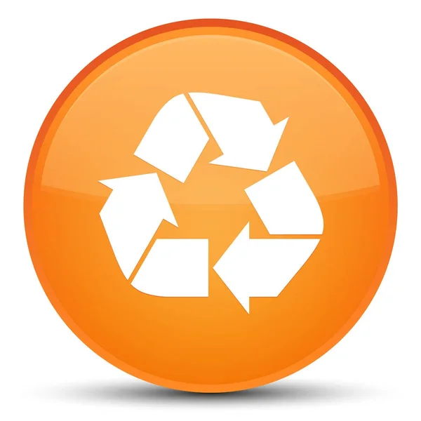 Recycle icon special orange round button — Stock Photo, Image