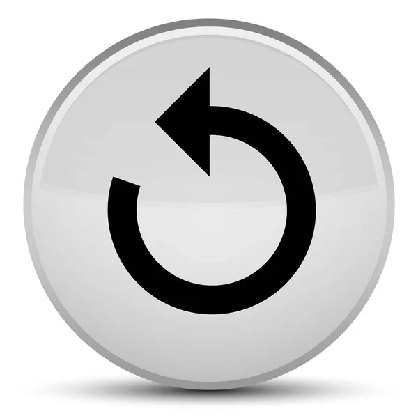 Strzałek ikony specjalne biały okrągły przycisk Odśwież — Zdjęcie stockowe