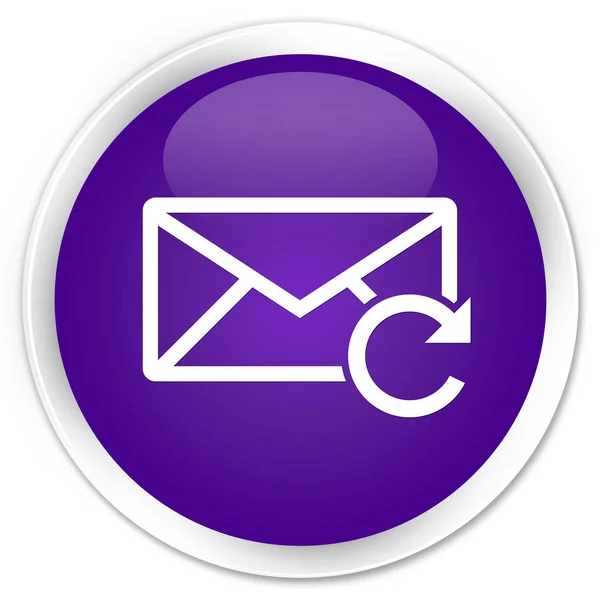 Refresh email icon premium purple round button — Stock Photo, Image