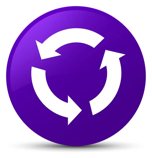 Aktualizace ikonu fialové kulaté tlačítko — Stock fotografie