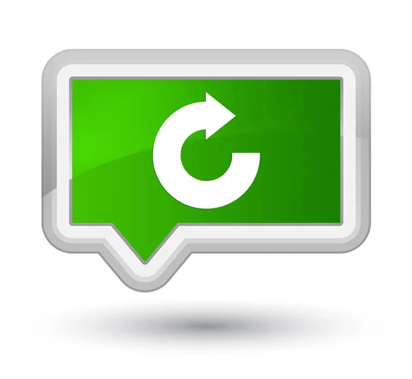 Responder ícone de seta botão banner verde primo — Fotografia de Stock
