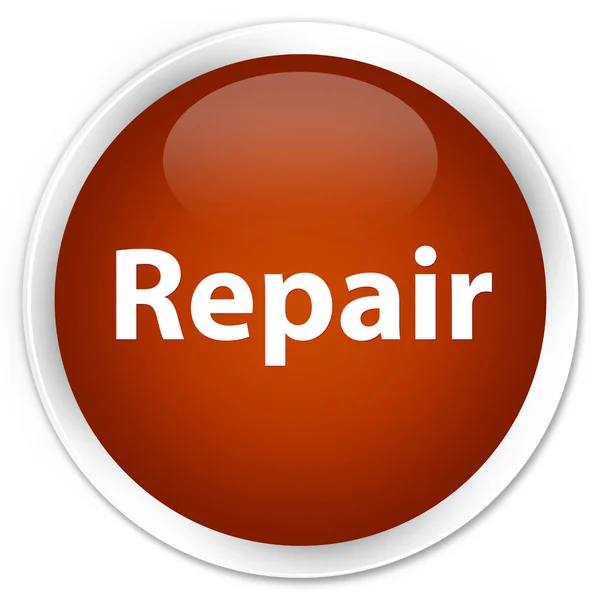 Reparar botón redondo marrón premium — Foto de Stock