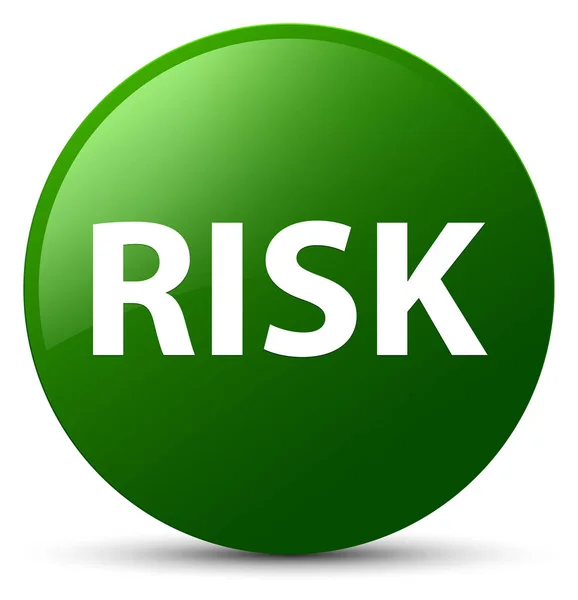 Risico groene ronde knop — Stockfoto