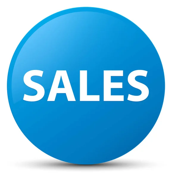 Sales cyan blue round button — Stock Photo, Image