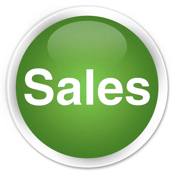 Sales premium soft green round button — Stock Photo, Image