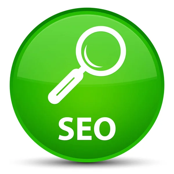 Seo special green round button — Stock Photo, Image
