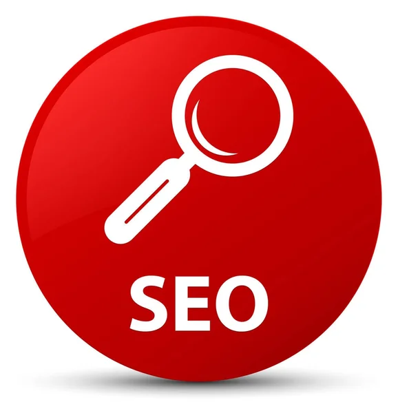 Seo red round button — Stock Photo, Image