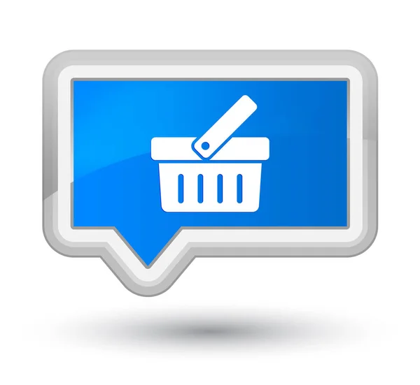 Shopping cart icon prime cyan blue banner button — Stock Photo, Image