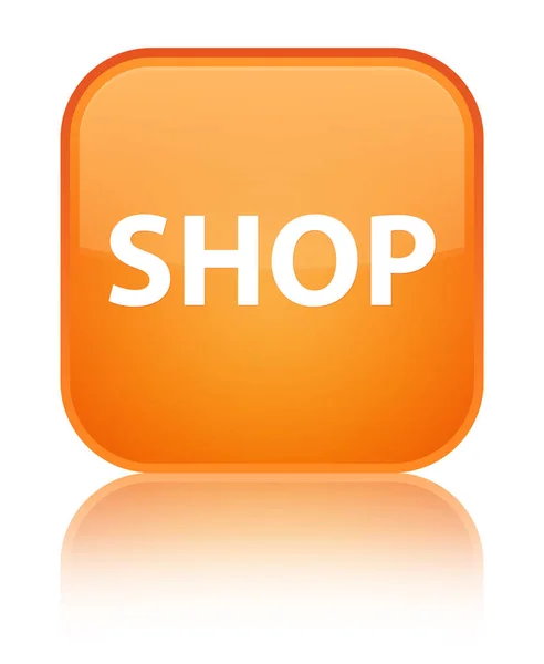 Shop spezielle orange quadratische Taste — Stockfoto