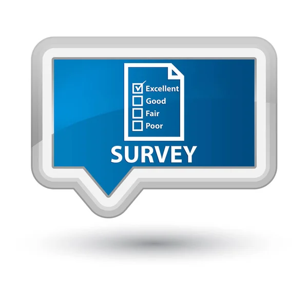 Survey (questionnaire icon) prime blue banner button