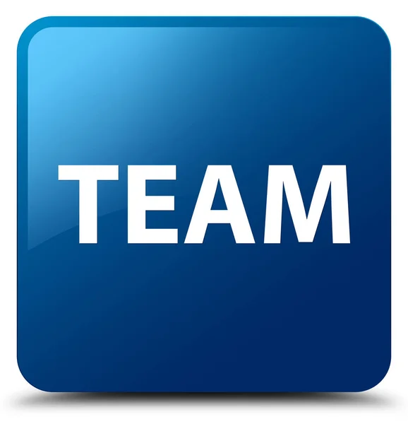 Team blue square button — Stock Photo, Image
