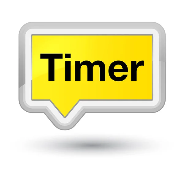 Timer botão banner amarelo primo — Fotografia de Stock