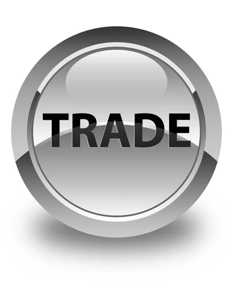 Trade glossy white round button — Stock Photo, Image