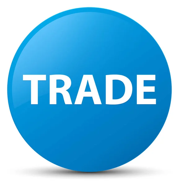 Trade cyan blue round button — Stock Photo, Image