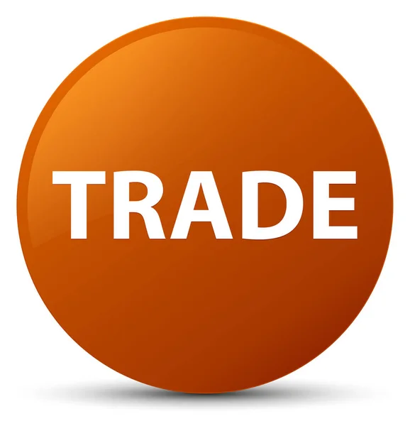 Trade brown round button — Stock Photo, Image