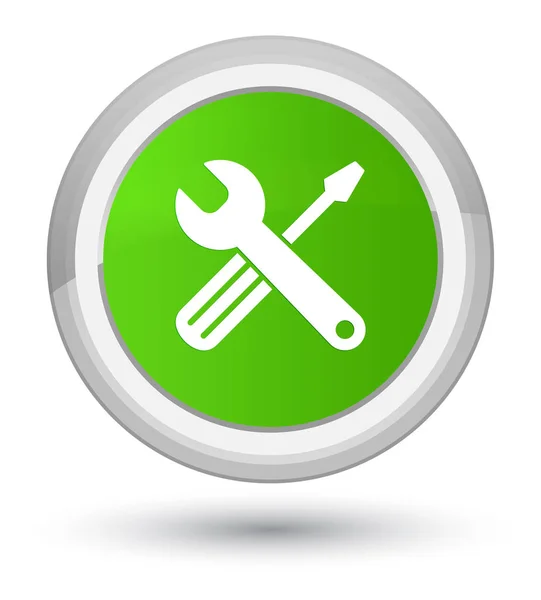 Tools icon prime soft green round button — 图库照片