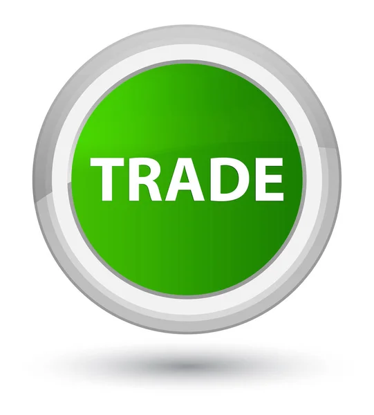 Εμπόριο προνομιακή πράσινο στρογγυλό κουμπί — Φωτογραφία Αρχείου