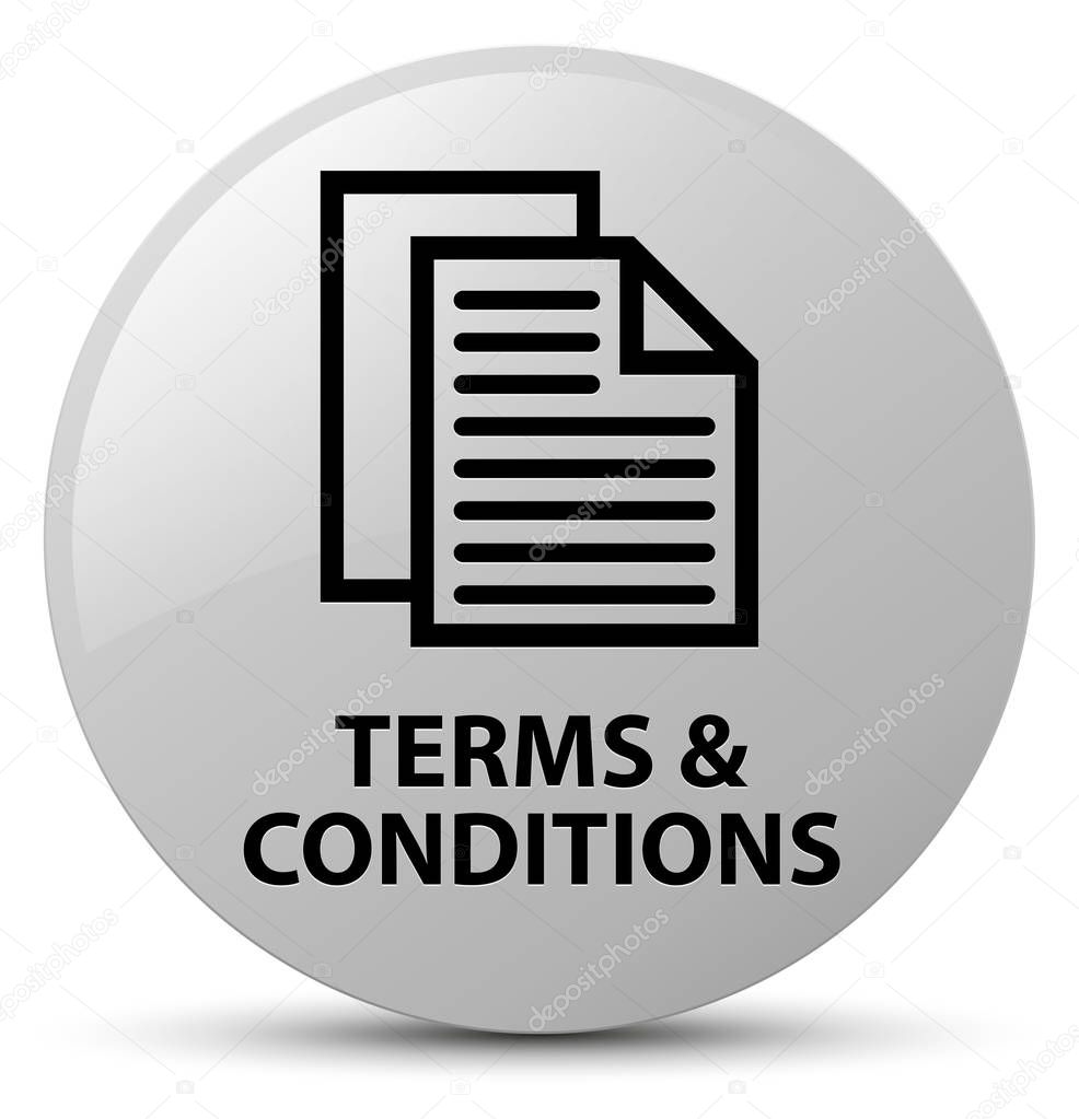 Terms and conditions (pages icon) white round button