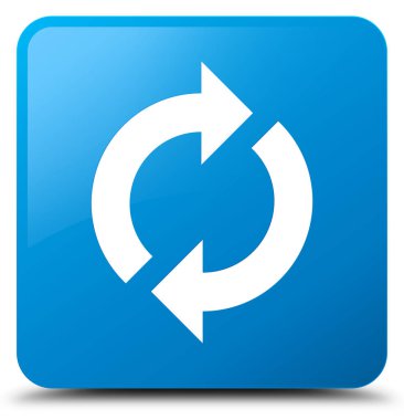 Güncelleştirme simgesini camgöbeği mavi kare düğme