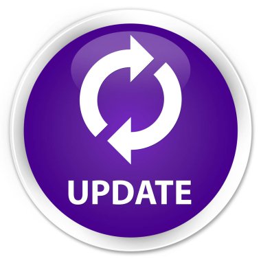 Güncelleştirme premium mor yuvarlak düğmesi