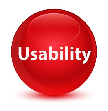 Kullanılabilirlik camsı kırmızı yuvarlak düğmesi