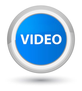 Video ana camgöbeği mavi yuvarlak düğmesi