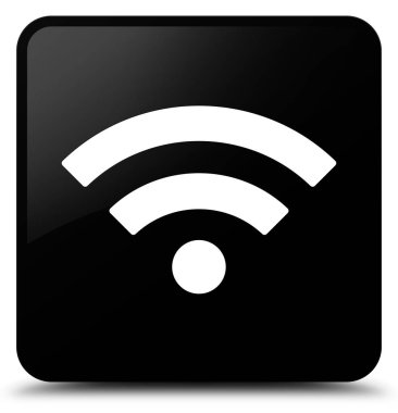 WiFi simge siyah kare düğme