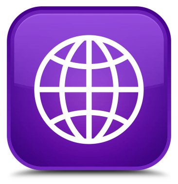 Dünya kutsal kişilerin resmi özel mor kare düğme